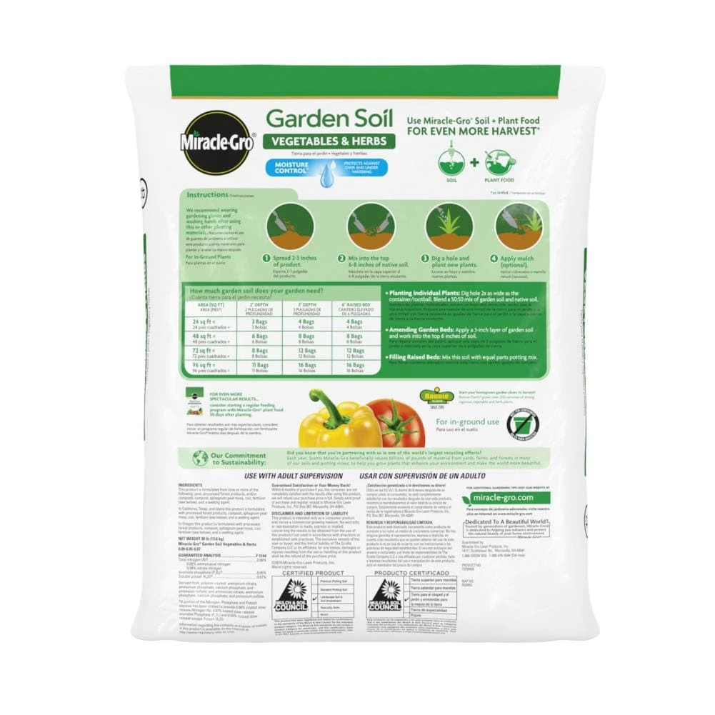 Miracle-Gro Soil & Soil Amendments 1.5-cu ft Garden Soil 2 Miracle-Gro Soil & Soil Amendments 1.5-cu ft Garden Soil - Image 2
