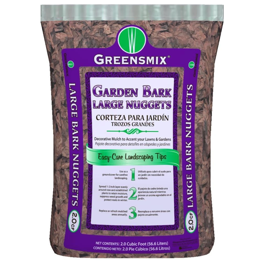 Greensmix Mulch 2-cu ft Natural Decorative Bark
