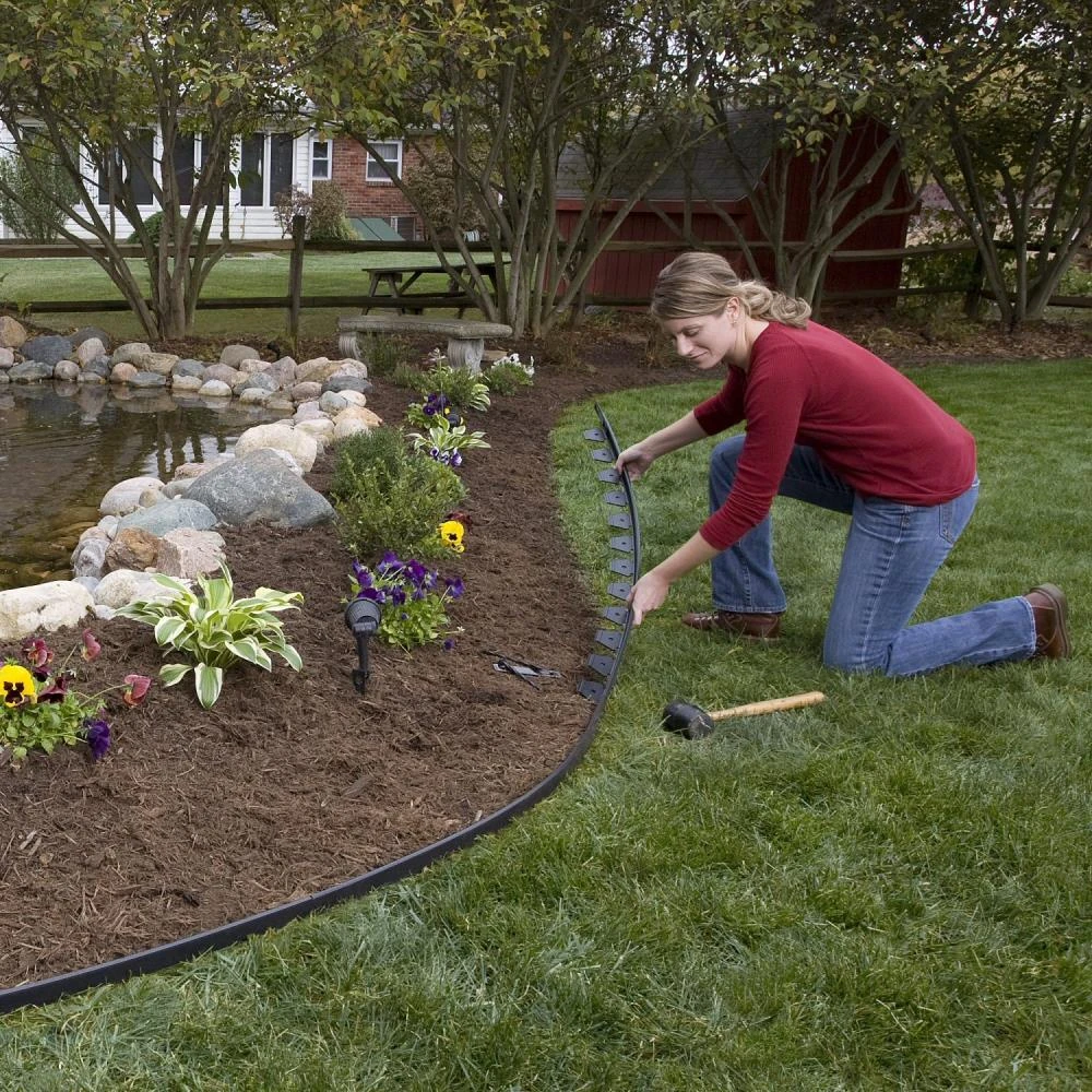 EasyFlex 120-ft Black Plastic Landscape Edging Roll 2 EasyFlex 120-ft Black Plastic Landscape Edging Roll - Image 2