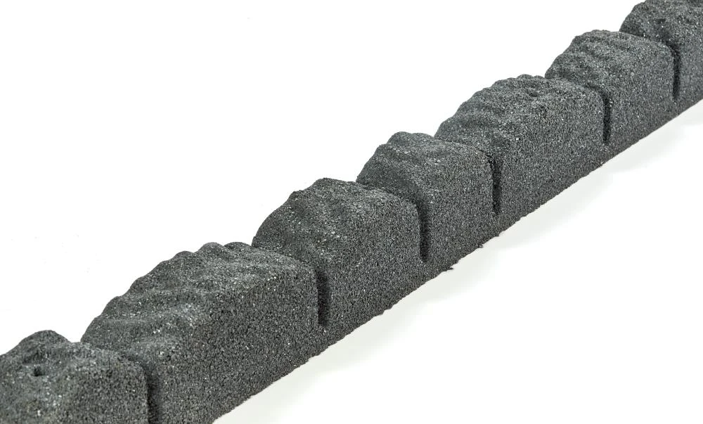 Rubberific 4-ft Gray Rubber Landscape Edging Section 2 Rubberific 4-ft Gray Rubber Landscape Edging Section - Image 2