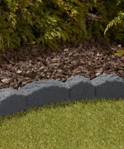 Rubberific 4-ft Gray Rubber Landscape Edging Section 11 Rubberific 4-ft Gray Rubber Landscape Edging Section -SoilCraft Shop 11899099
