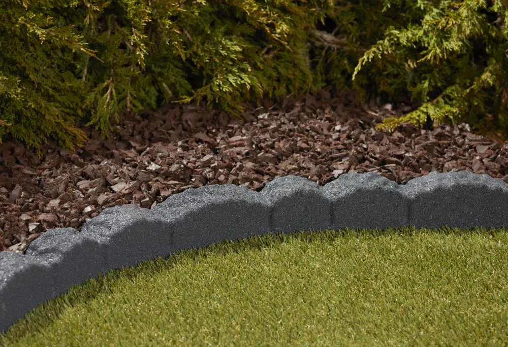 Rubberific 4-ft Gray Rubber Landscape Edging Section 3 Rubberific 4-ft Gray Rubber Landscape Edging Section - Image 3