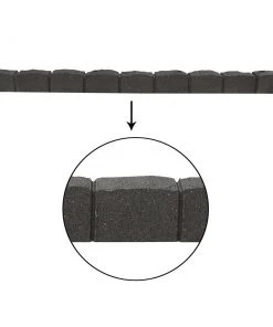Multy Home Castle Stone Garden Border 4-ft Grey Rubber Landscape Edging Section -SoilCraft Shop 14553341