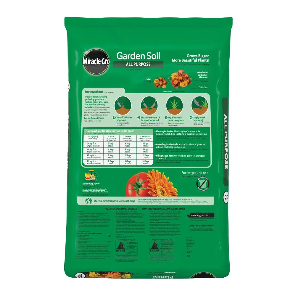 Miracle-Gro Soil & Soil Amendments 1.5-cu ft Garden Soil 5 Miracle-Gro Soil & Soil Amendments 1.5-cu ft Garden Soil - Image 5
