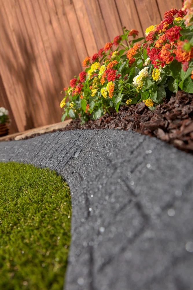 Rubberific 4-ft Gray Rubber Landscape Edging Section 7 Rubberific 4-ft Gray Rubber Landscape Edging Section - Image 7