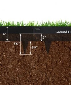IRONRIDGE 5-Pack Black Landscape edging section 9 IRONRIDGE 5-Pack Black Landscape edging section -SoilCraft Shop 42352142
