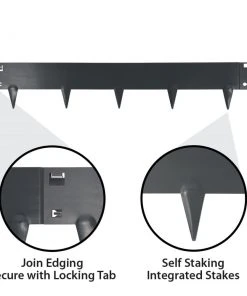 IRONRIDGE 5-Pack Slate Landscape edging section 9 IRONRIDGE 5-Pack Slate Landscape edging section -SoilCraft Shop 42352561