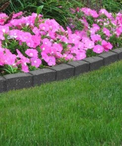 Multy Home Castle Stone Garden Border 4-ft Grey Rubber Landscape Edging Section -SoilCraft Shop 44079711